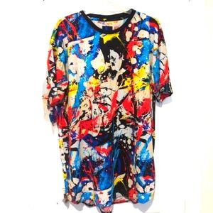 GB Royal Blue Muli Color Men's 2XL Tee Shirt Top Wearable Art Streetwear…